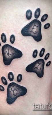 PAW TATTOO No. 293 - a minta exkluzív változata, amely sikeresen használható az oroszlán mancsának feldolgozására és tetoválására
