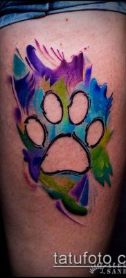 PAW TATTOO No. 191 - a rajz méltó változata, amely sikeresen használható felülvizsgálatra és mancs tetoválásként történő alkalmazásra
