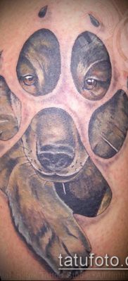 PAW TATTOO No. 145 - a minta exkluzív változata, amely sikeresen használható a mancs vállon történő átalakítására és tetoválásként történő alkalmazására