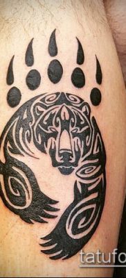 TATTOO PAW # 473 - a minta egyedi változata, amely könnyen használható a feldolgozáshoz és a tetoválás oroszlán mancsaként történő alkalmazásához
