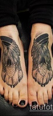 PAW TATTOO # 619 - a minta hűvös változata, amely jól használható oroszlán mancs tetoválásként történő feldolgozásra és alkalmazásra