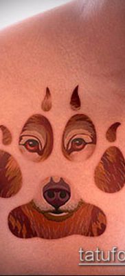 TATTOO PAW No. 819 - a minta érdekes változata, amely jól használható a macska mancsának átalakítására és tetoválásként történő alkalmazására