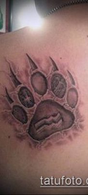 TATTOO PAW # 732 - a minta egyedi változata, amely sikeresen használható macska mancsának feldolgozásához és tetoválásához