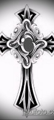 Tetovaža s latinskim križem broj 962 - hladna verzija uzorka, koja se može uspješno koristiti za izmjenu i primjenu kao tetovaža s latinskim križem na ruci