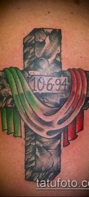 fotografija tetovaža latinskog križa (tetovaža) (vrijednost) - primjer crteža - 063