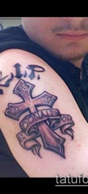 fotografija tetovaža latinskog križa (tetovaža) (vrijednost) - primjer crteža - 060