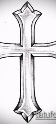 fotografija tetovaža latinskog križa (tetovaža) (značenje) - primjer crteža - 055