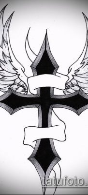 fotografija tetovaža latinskog križa (tetovaža) (vrijednost) - primjer crteža - 041