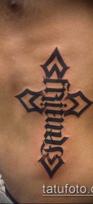 fotografija tetovaža latinskog križa (tetovaža) (vrijednost) - primjer crteža - 022