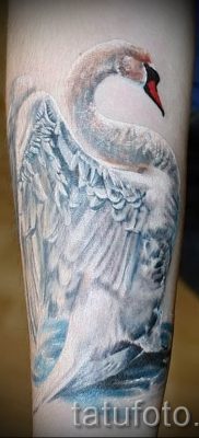 Példa hattyúval készült tetoválásra - fotó a tetoválás jelentéséről szóló cikkhez 24