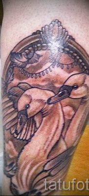 Példa hattyúval készült tetoválásra - fotó a tetoválás jelentését bemutató cikkhez 12