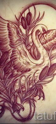 Példa hattyúval készült tetoválásra - fotó a tetoválás jelentéséről szóló cikkhez 7