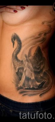 Példa hattyúval készült tetoválásra - fotó a tetoválás jelentését bemutató cikkhez 3