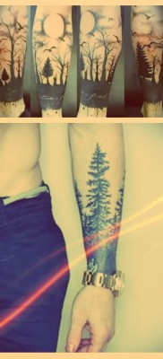 Az erdei tetoválás jelentése - példák a fotón