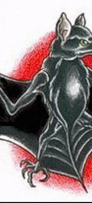 Fotó a denevér tetoválásról a hadseregben - 06062017 - példa - 047 Tetováló denevér a hadseregben