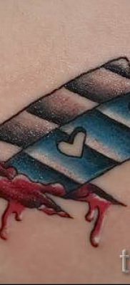 Снимка на татуировка на острието - примери за статия за значението на острието в татуировка - tatufoto.ru - 44