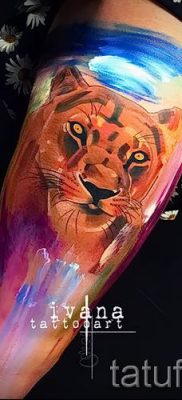 снимка на татуировка на лъвица за статия за значението на татуировка на лъвица - tatufoto.ru - 46