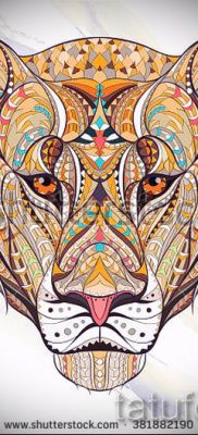 снимка на татуировка на лъвица за статия за значението на татуировка на лъвица - tatufoto.ru - 41