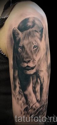 снимка на татуировка на лъвица за статия за значението на татуировка на лъвица - tatufoto.ru - 17