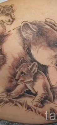 снимка на татуировка на лъвица за статия за значението на татуировка на лъвица - tatufoto.ru - 12