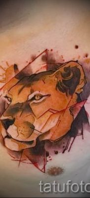 снимка на татуировка на лъвица за статия за значението на татуировка на лъвица - tatufoto.ru - 9
