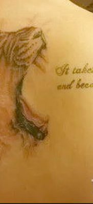 снимка на татуировка на лъвица за статия за значението на татуировка на лъвица - tatufoto.ru - 4