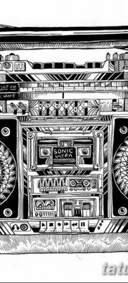 fotó tetováló hangszóró és magnó, kelt 2017.10.11. №038 - tetováló hangszóró -