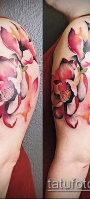 magnólia tetoválásszám 688 - a minta hűvös változata, amely jól használható alakításhoz és tetováló magnólia felhelyezéséhez a karon