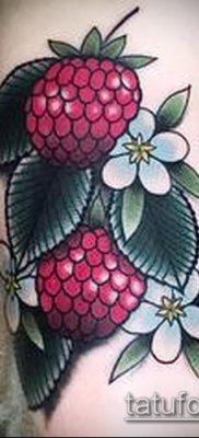 fotó egy málnás tetoválásról (jelentése) - egy példa egy érdekes tetoválási rajzra - 036