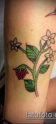 fotó a málna tetoválásról (jelentése) - egy példa egy érdekes tetoválási rajzra - 034