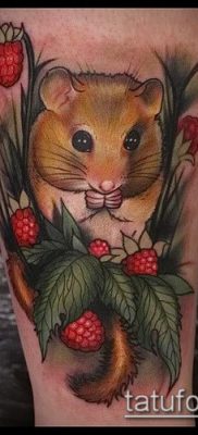 fotó a málna tetoválásról (jelentése) - egy példa egy érdekes tetoválási rajzra - 016