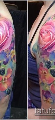 fénykép egy málnás tetoválásról (jelentése) - példa egy érdekes tetoválási rajzra - 014