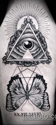 fotó a tetoválásról a combon (tetováló kőművesek) (érték) - példa rajz - 055