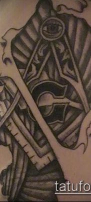 fotó a tetoválásról a combon (tetováló kőművesek) (érték) - példa rajz - 052