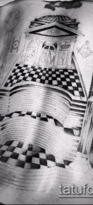 fotó a tetoválásról a combon (tetováló kőművesek) (érték) - példa rajz - 047