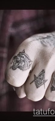 fotó a tetoválásról a combon (tetováló kőművesek) (érték) - példa rajz - 038