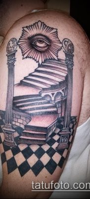 fotó a tetoválásról a combon (tetováló kőművesek) (érték) - példa rajz - 036