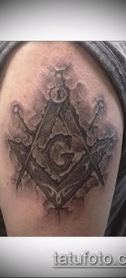 fotó a tetoválásról a combon (tetováló kőművesek) (érték) - példa rajz - 007