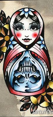 fotó matryoshka tetoválás kelt 2017.09.14. №164 - Matryoshka tetoválás -