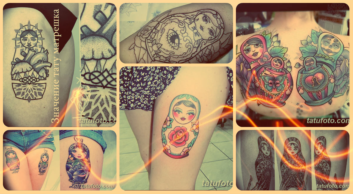 Betydning af matryoshka -tatovering - fotosamling af færdige tatoveringsdesigner