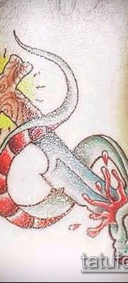 Kard és kígyó tetoválás # 307