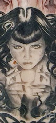 Medusa Gorgon tetoválás - fényképes példa egy tetoválás jelentését bemutató cikkhez 27