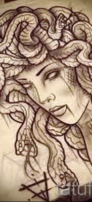 Medusa Gorgon tetoválás - fényképes példa egy tetoválás jelentését bemutató cikkhez 23