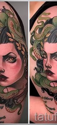Medusa Gorgon tetoválás - fényképes példa a tetoválás jelentését bemutató cikkhez 7