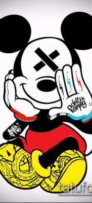 fotó Mickey egér tetoválásról (Tattoo) (érték) - példa rajz - 094