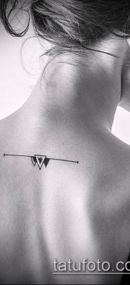 minimalista tetoválás № 814 - a minta exkluzív változata, amely könnyen használható felülvizsgálatra és alkalmazásra, mint tetoválás minimalizmus geometria