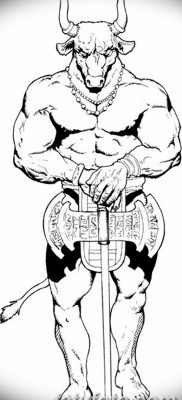 fotó Minotaurusz tetoválásról 2018.07.19. №003 - Minotaurusz tetoválás -