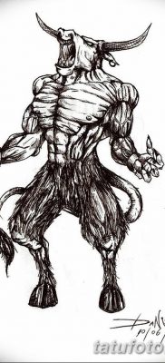 fotó Minotaurusz tetoválásról 2018.07.19. №011 - Minotaurusz tetoválás -