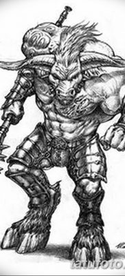 fotó Minotaurusz tetoválásról 2018.07.19. №025 - Minotaurusz tetoválás -