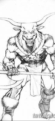 fotó Minotaurusz tetoválásról 2018.07.19. №028 - Minotaurusz tetoválás -